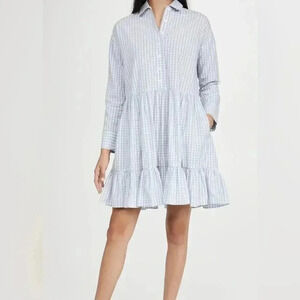 NWT By Timo Cotton Gingham Tiered Shirtdress size XL